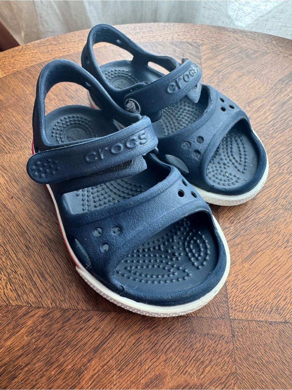 Crocs Kids Navy Sport Sandals with Adjustable Straps Baby Toddler Size C5